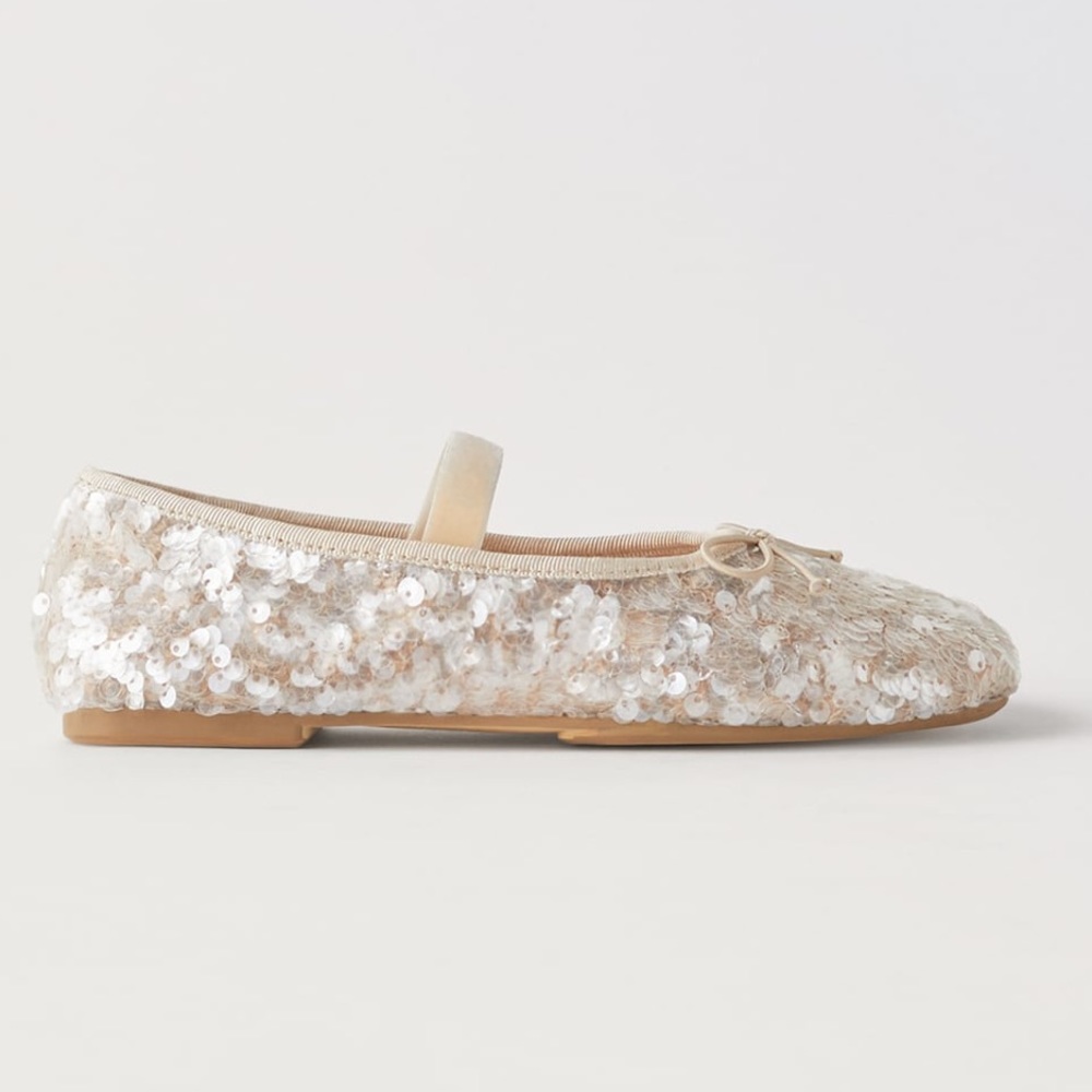 ZARA SEQUIN BALLET FLATS 2546/230 015 - Picture 4 of 5